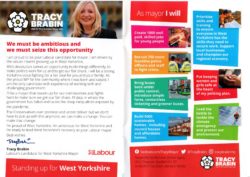 West Yorkshire Mayoral Election leaflet- Tracy Brabin